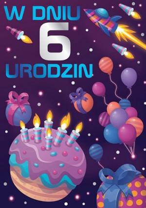Kartka na 6 urodziny dla chłopca PR 328