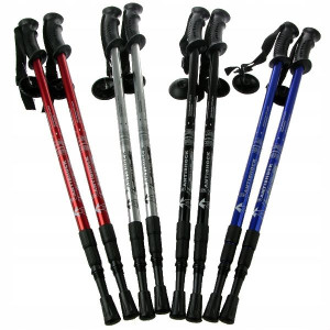 Kijki nordic walking, trekkin + 2 kpl końcówek