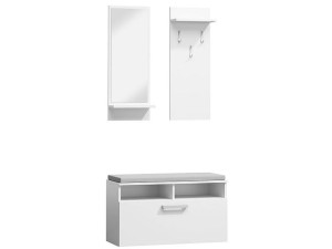 Przedpokój Zestaw P-003 Biały Mat / Tap. Szary