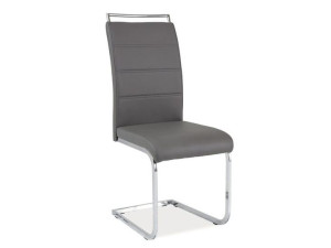 Krzesło H441 Chrom/szary Ekoskóra