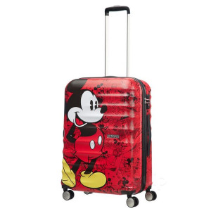 Wavebreaker Disney walizka średnia American Tourister  - Mickey comics red
