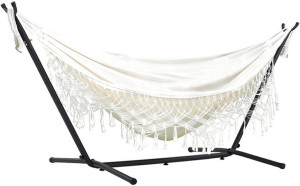DUŻY HAMAK BRAZYLIJSKI 200x150cm 2os Macrama do 220kg XXL