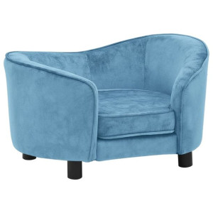 Sofa dla psa, turkusowa, 69x49x40 cm, pluszowa