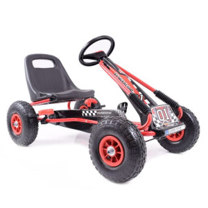 Wielki Gokart A-15- Pompowane Koła / Czerwony
