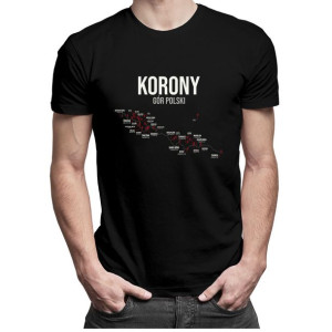 Korony Gór Polski - męska koszulka góry prezent góromaniak
