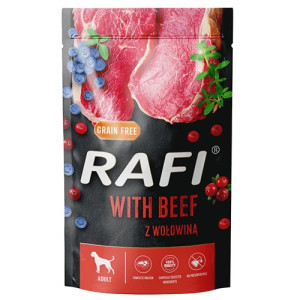 Rafi Mokra Karma Dla Psa Wołowina, Borówka, Żurawina 500 g