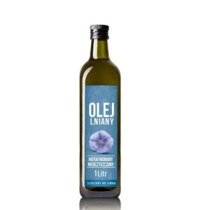 Olej lniany 1L szkło