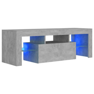 Szafka pod TV z oświetleniem LED, szarość betonu, 120x35x40 cm