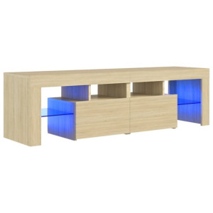 Szafka TV z oświetleniem LED, dąb sonoma, 140x35x40 cm