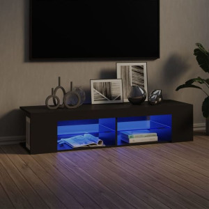 Lumarko Szafka TV z oświetleniem LED, szara, 135x39x30 cm