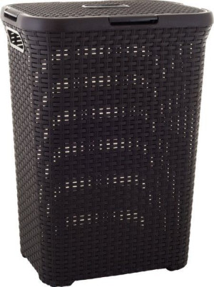 Kosz na bieliznę Curver Rattan Style 60L Ciemny brąz