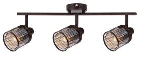 Canabera Lampa Sufitowa Kawowe Złoto 3x40w E14 Klosz Bursztynowy