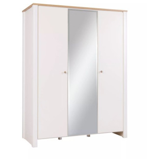 Szafa Trzydrzwiowa 155cm Dąb Złoty / Krem BERGIO 9