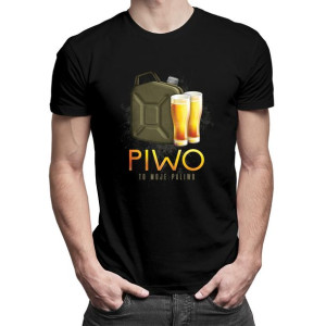 Piwo to moje paliwo - męska koszulka śmieszna