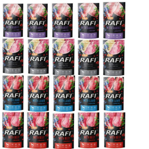 Pakiet Rafi Mokra Karma Dla Psa Mix Smaków 20 x 500 g