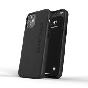 Diesel Moulded Premium Leather Wrap Case Iphone 12 Mini Black