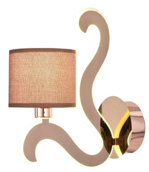Ambrosia 3 Kinkiet 1x40w E14 + 6w Led Miedziany