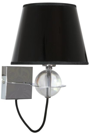 Tesoro Kinkiet 1x40w E14 Czarny Złoty Srodek