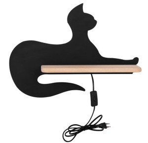 Cat Lampa Kinkiet Ścienny 5w Led Iq Kids Z Przewodem Z Wł. I Wtyczką Siedzą