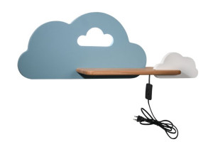 Cloud Lampa Kinkiet Ścienny 5w Led Iq Kids Z Przewodem Z Wł. I Wtyczką Nieb