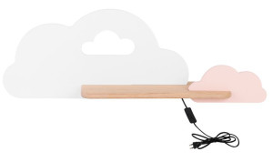 Cloud Lampa Kinkiet Ścienny 5w Led Iq Kids Z Przewodem Z Wł. I Wtyczką Biał