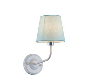 York Lampa Kinkiet 1x60w E14 Biały, Niebieski Klosz