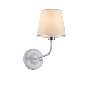 York Lampa Kinkiet 1x60w E14 Biały, Biały Klosz