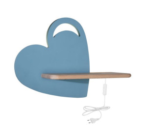Heart Lampa Kinkiet 5w Led Iq Kids Z Przewodem Z Wł. I Wtyczką Z Otworem Ni