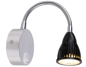 Dino Kinkiet 3w Led Chrom/aluminium Czarny