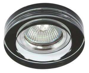 Ss-31 Ch/bk Mr16 Chrom Opr. Strop. Stała Okrągła Szkło Czarne