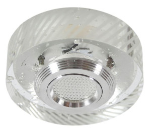 Ss-33 Al/tr 3w Led Cob 230v Opr. Strop. Stała Okrągła Szkło Transparentne