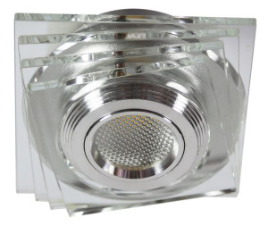 Ss-32 Al/tr 3w Led Cob 230v Opr. Strop. Stała Kwadraty Szkło Transparentne