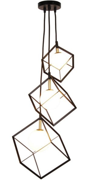 Weert Lampa Wisząca 3x28w G9 Czarny, Złoty
