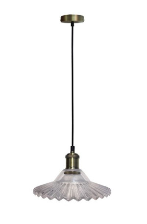 Geneva Lampa Wisząca 1x40w E27 Przeźroczyste Szkło/antyczne Złoto