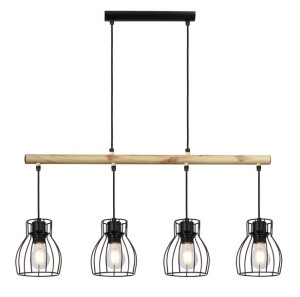 Bernita Lampa Wisząca 4x60w E27 Czarny