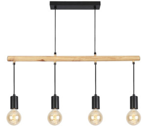 Izzy Lampa Wisząca 4x60w E27 Czarny