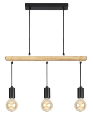 Izzy Lampa Wisząca 3x60w E27 Czarny