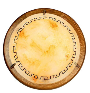 Plafon Grecki 30 1x60w E27 Brąz Alabaster Dąb