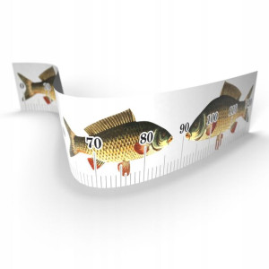 NAKLEJKA miarka do RYB WĘDKARSKA łódka 120 cm KARP