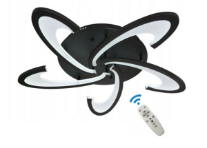 Lampa Led Plafon Sufit Żyrandol 55w Wiszaca Pilot Czarna