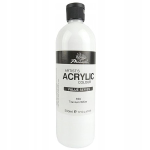 Farba akrylowa Phoenix 500 ml biała Titanium White