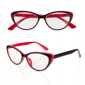 Okulary CATS kocie oczy korekcyjne czerwone -3,5, OK-CAT-CZRW-3,5