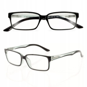 Okulary MOTYLKI kolorowe flex +3, OK-MTLK-CZRN+3