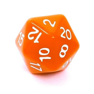 Kostka K20 Pomarańczowa Kość Kostki RPG do gry
