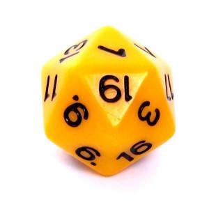 Kostka K20 Żółta Kość Kostki RPG do gry