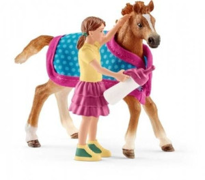 SCHLEICH 42361 4w1 DZIEWCZYNKA +ŹREBIĘ koń konie