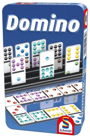 DOMINO dla 4 osób METALOWE PUDEŁKO gra planszowa
