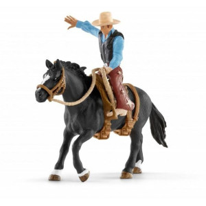 SCHLEICH 41416 KOWBOJ koń konie figurka dżokej