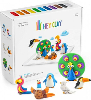 18w1 HEY CLAY PTAKI MASA PLASTYCZNA hej klej zestaw