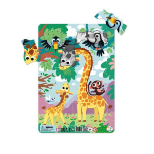 Puzzle Edukacyjne Dodo Ramkowe Żyrafy Żyrafa 21 El